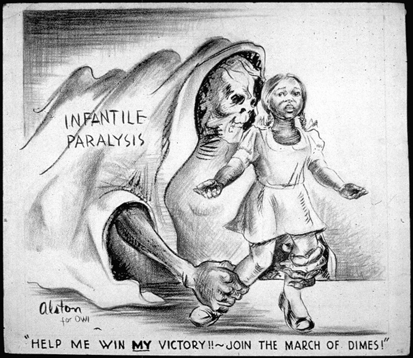 Public campaign poster on polio, 1943